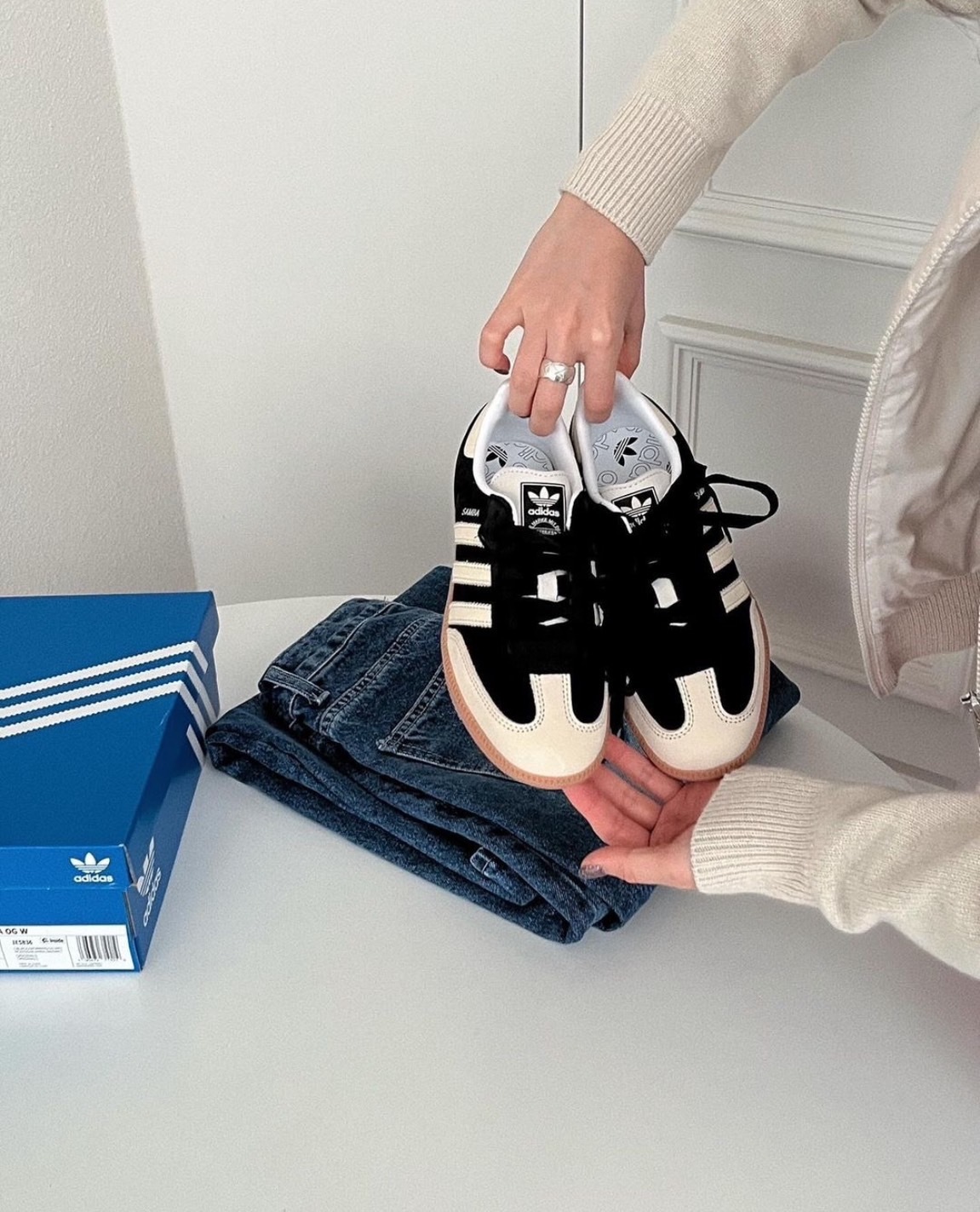 【Adidas】代購 Adidas Originals Samba OG 黑白色 熊貓 黑底 復古德訓鞋 德訓鞋