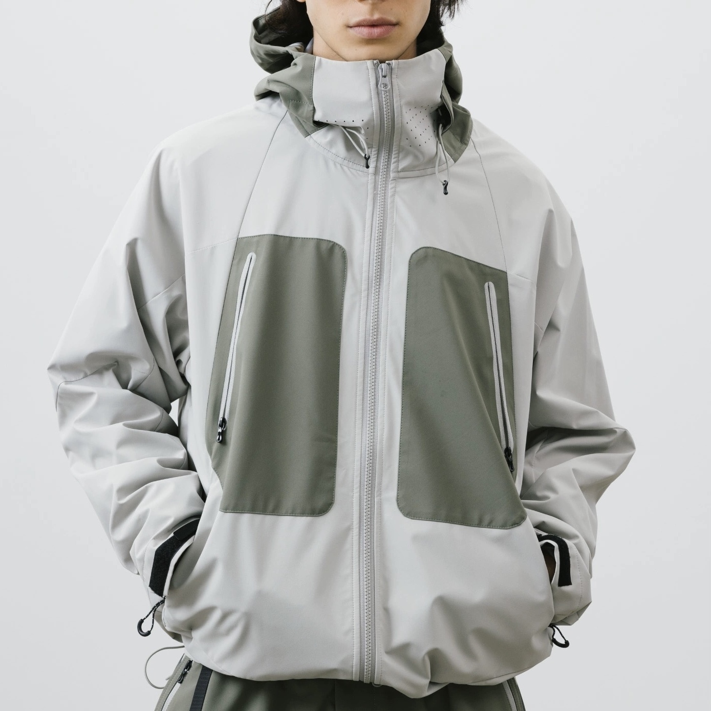 【現貨】BOHRHOO 24SS 外套 防潑水 防輕污 衝鋒衣 撞色 夾克 卡其 灰白
