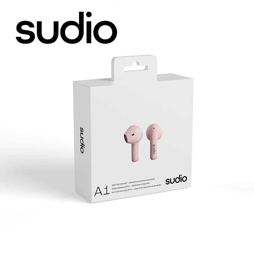 現貨｜原裝行貨一年保養｜SUDIO A1｜Pink 牛奶粉紅 真無線開放式耳機