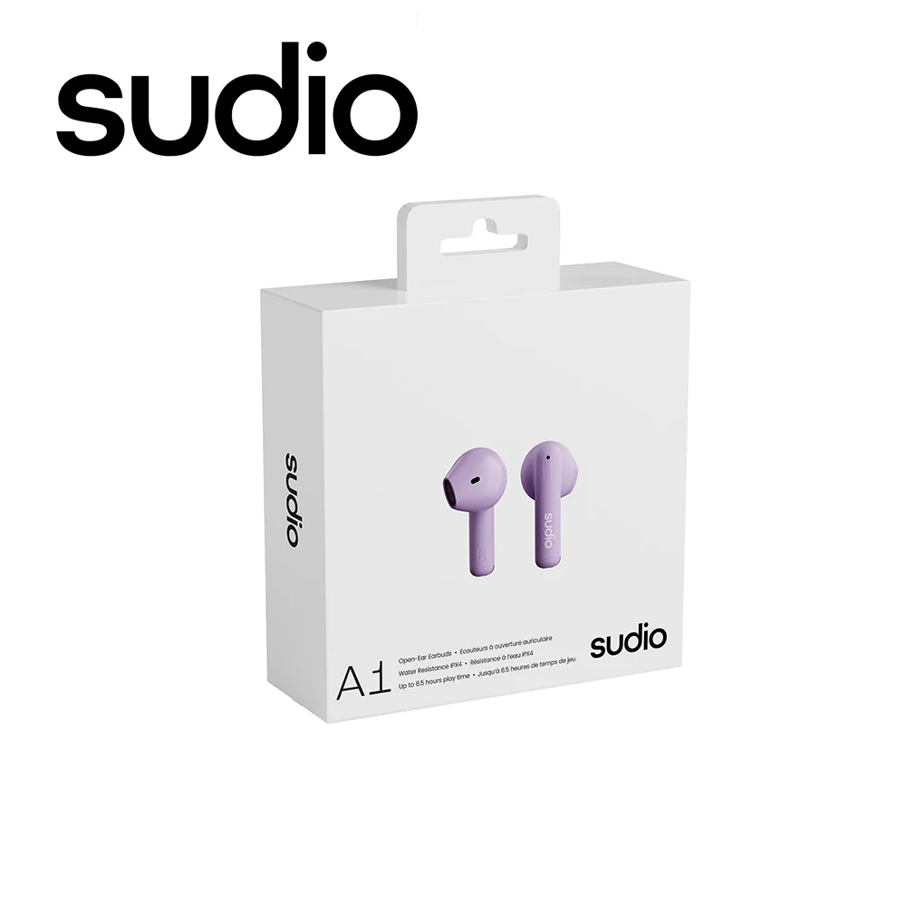 現貨｜原裝行貨一年保養｜SUDIO A1｜Purple 幻雨紫 真無線開放式耳機