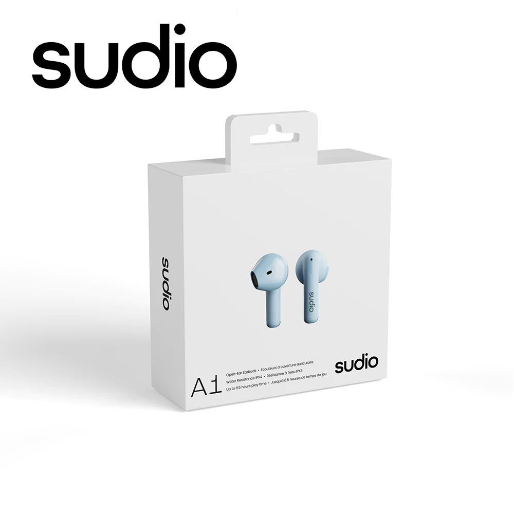 現貨｜原裝行貨一年保養｜SUDIO A1｜Blue 迷霧藍 真無線開放式耳機