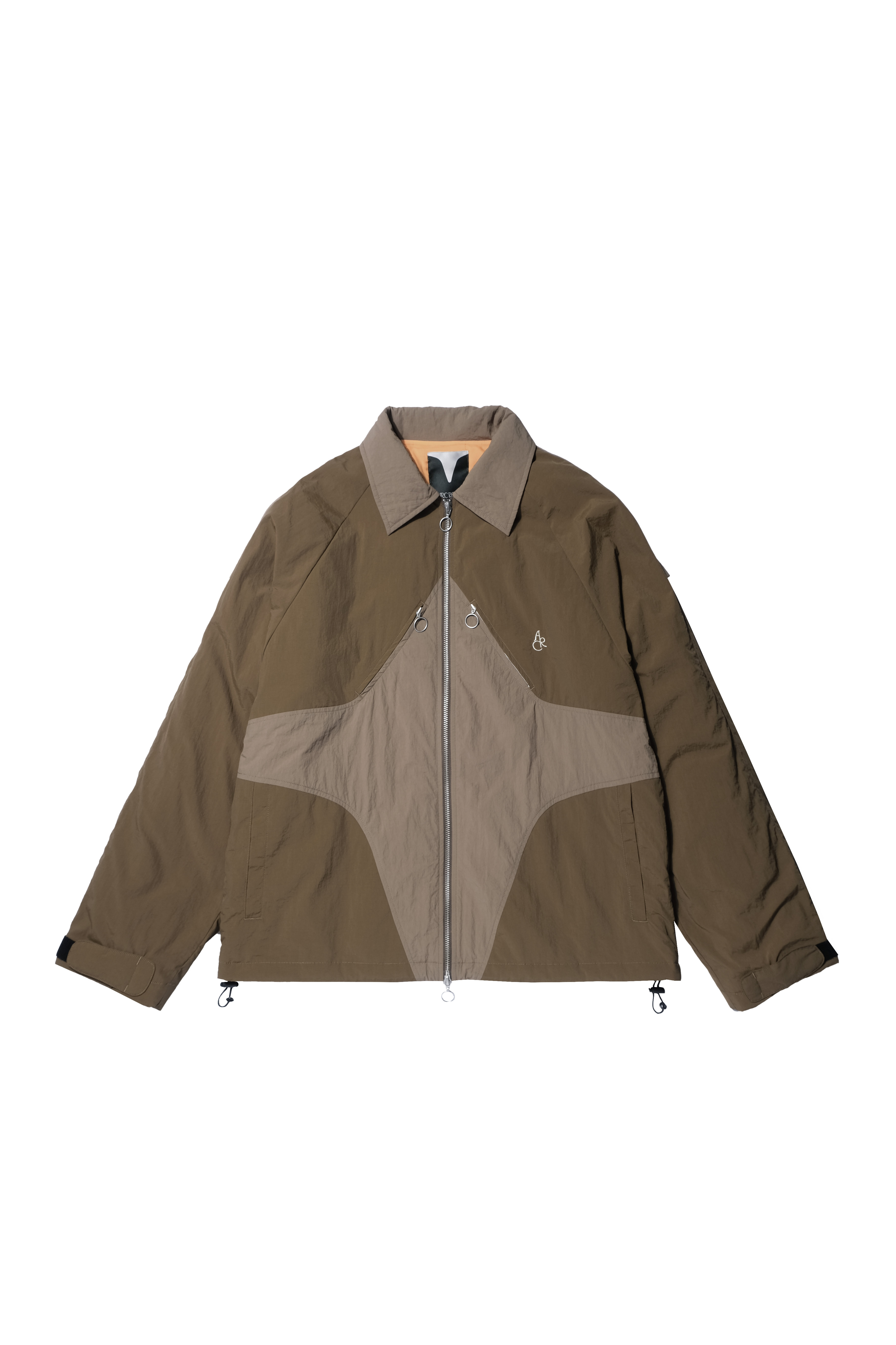GLITTER PUFFER JACKET - KHAKI