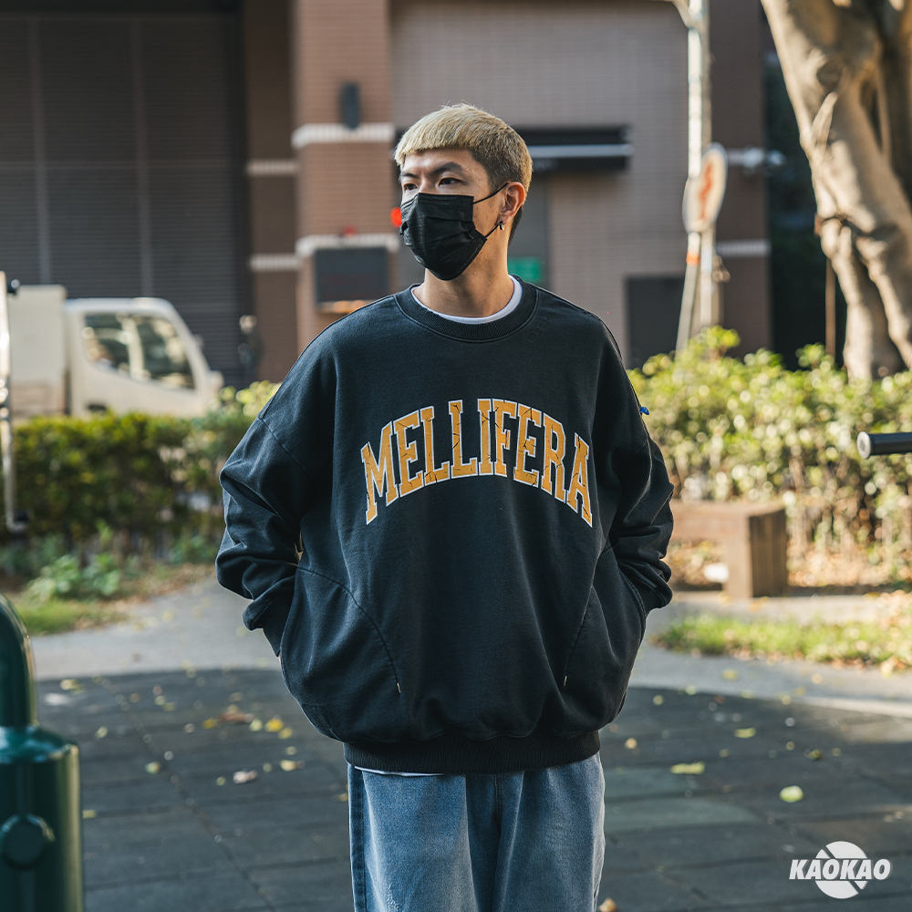 BLACK FLAG 字樣大學T Sweatshirt【JBF23T011】