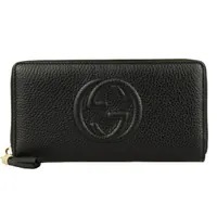 [S] GUCCI SOHO ZIP AROUND LONG WALLET,BLACK, 598187A7M0G-1000 (SGC30)