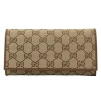 [S] GUCCI GG MONOGRAM FLAP LONG WALLET,BROWN, 346058KY9LG-8610 (SGC34)