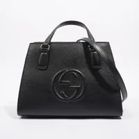[S] GUCCI SOHO TOTE BAG,BLACK, 607722CA00G -1000 (SGC35)