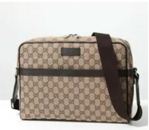 [S] GUCCI GG MONOGRAM MESSENGER BAG W ZIP,KHAKI, 449173KY9KN-9886 (SGC43)