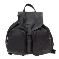 [S] GUCCI GG MONOGRAM BACKPACK, BLACK, 510343K28CN-1000 (SGC53)