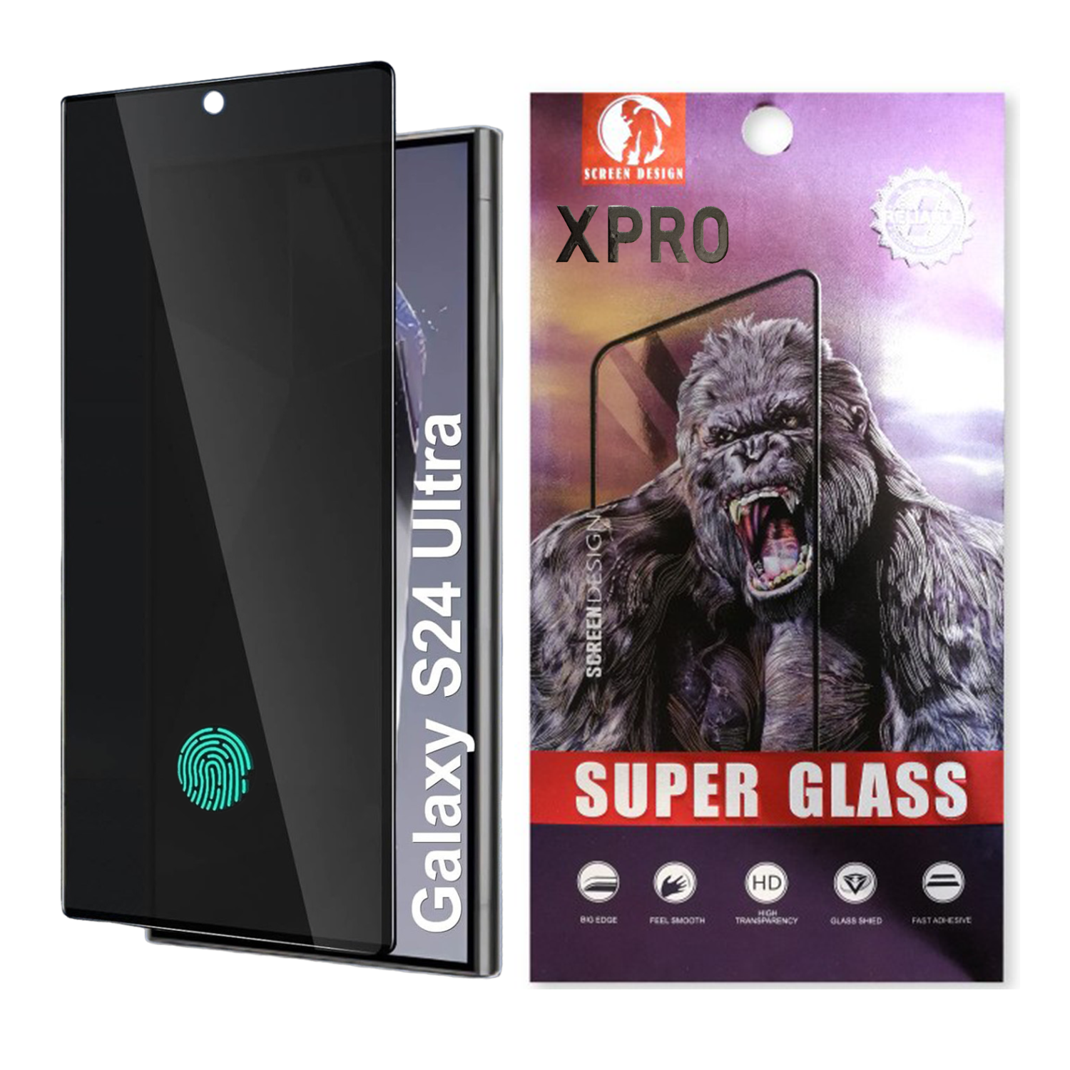 【現貨】XPRO - 巨猩 Super Glass Privacy - Samsung S & Note 系列 防偷窺防指紋高透光全屏鋼化玻璃保護貼【支援指紋解鎖】