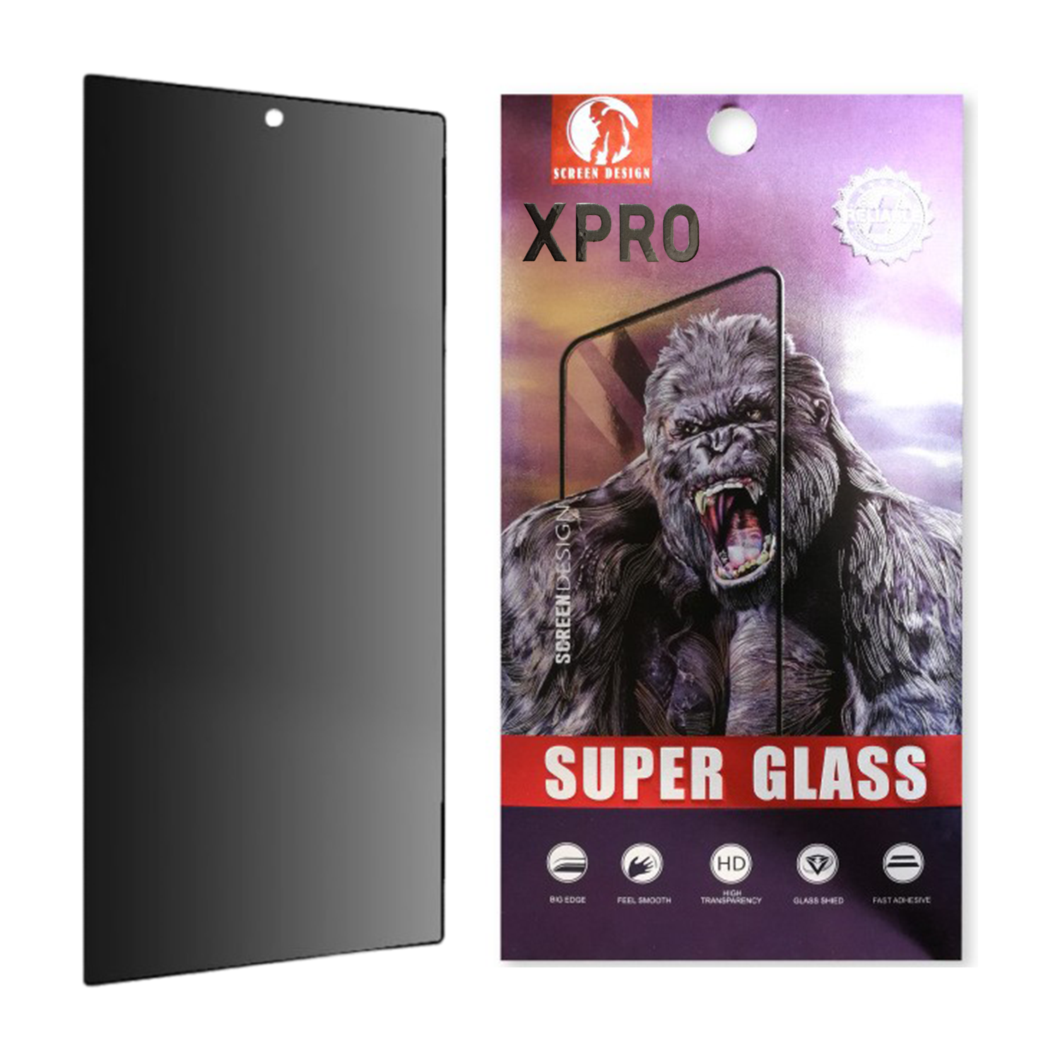 【現貨】XPRO - 巨猩 Super Glass Matte Privacy  - Samsung S & Note 系列 磨砂防偷窺防指紋超順滑全屏鋼化玻璃保護貼【支援指紋解鎖】