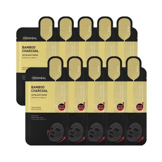 Mediheal Bamboo Charcoal 4D Black Mask [10PCS]