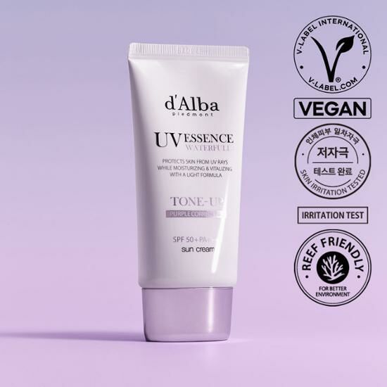 [ dAlba ] UV Essence Waterfull Tone Up Purple Sun Cream 50ml
