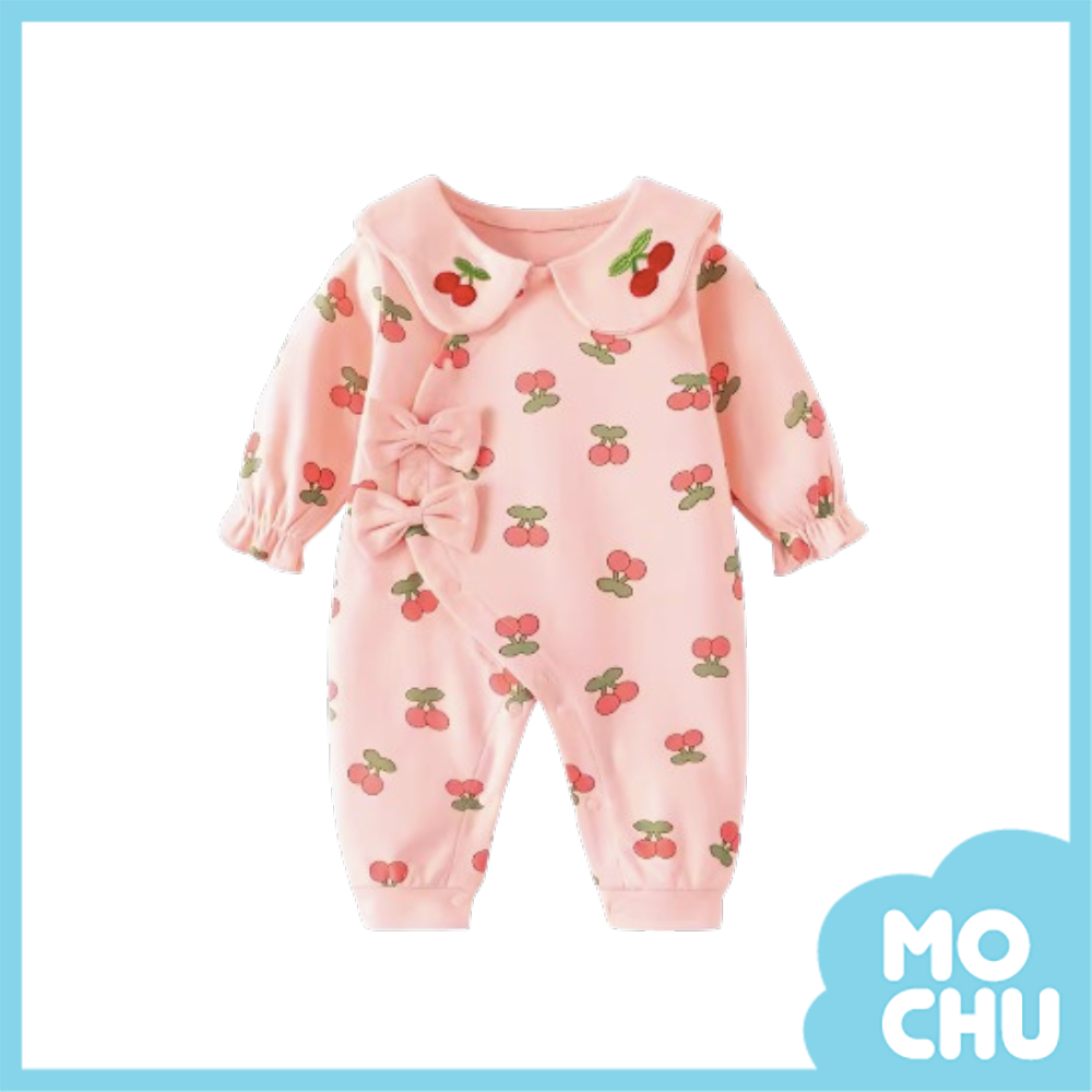 淑女櫻桃長袖連身衣