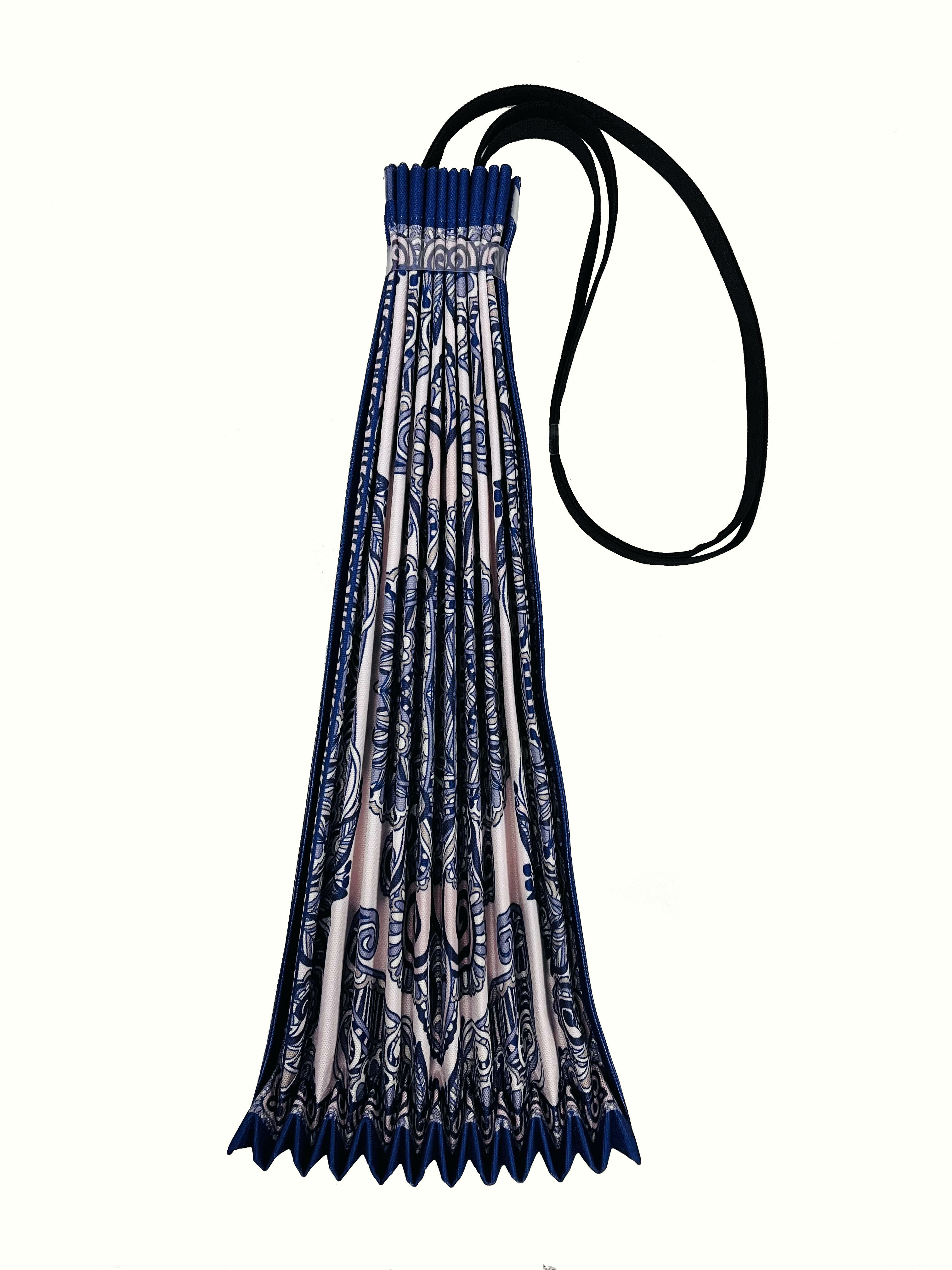 M1240106 | 民族風壓褶包 藍色