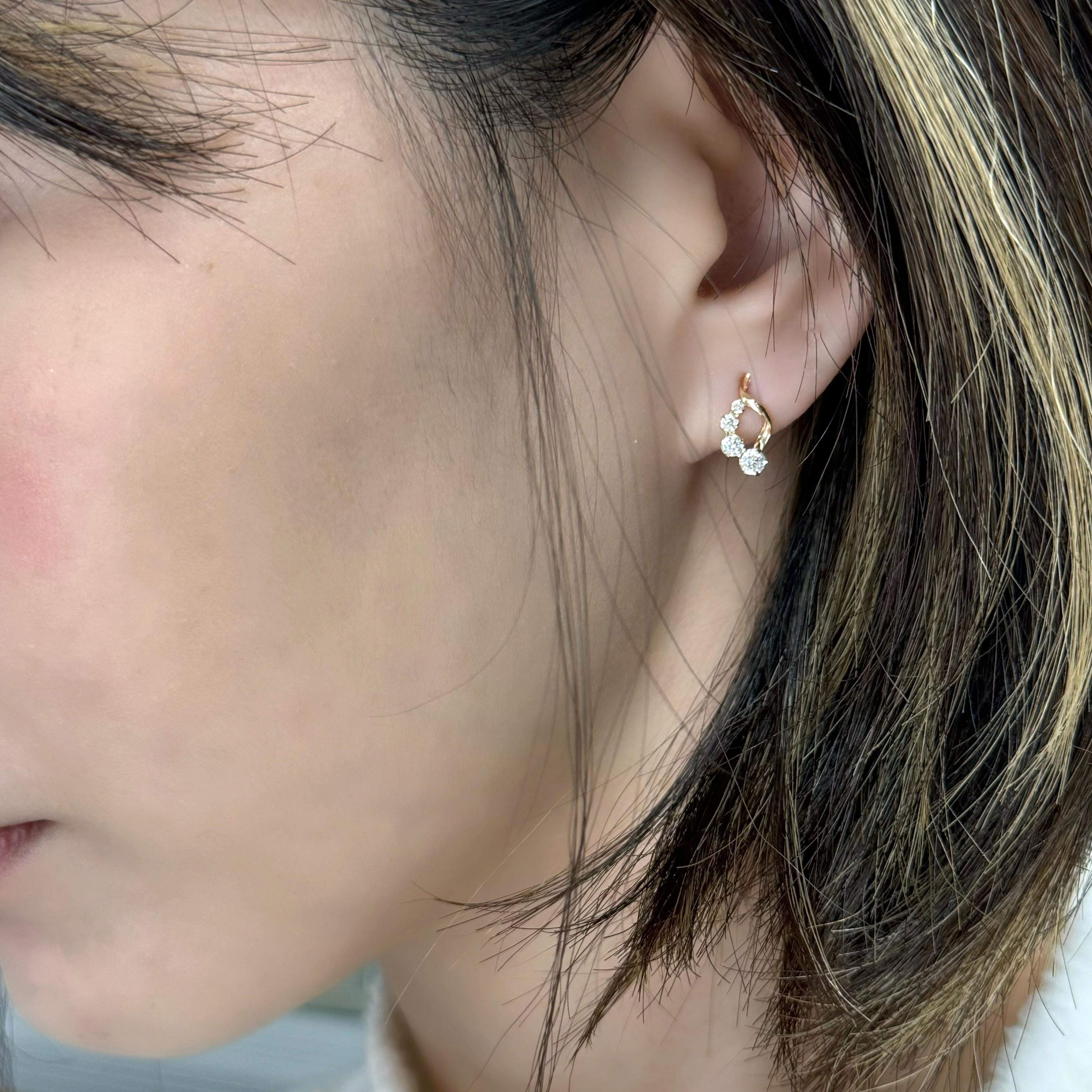 【me.luxe】K10閃耀鋯石耳環