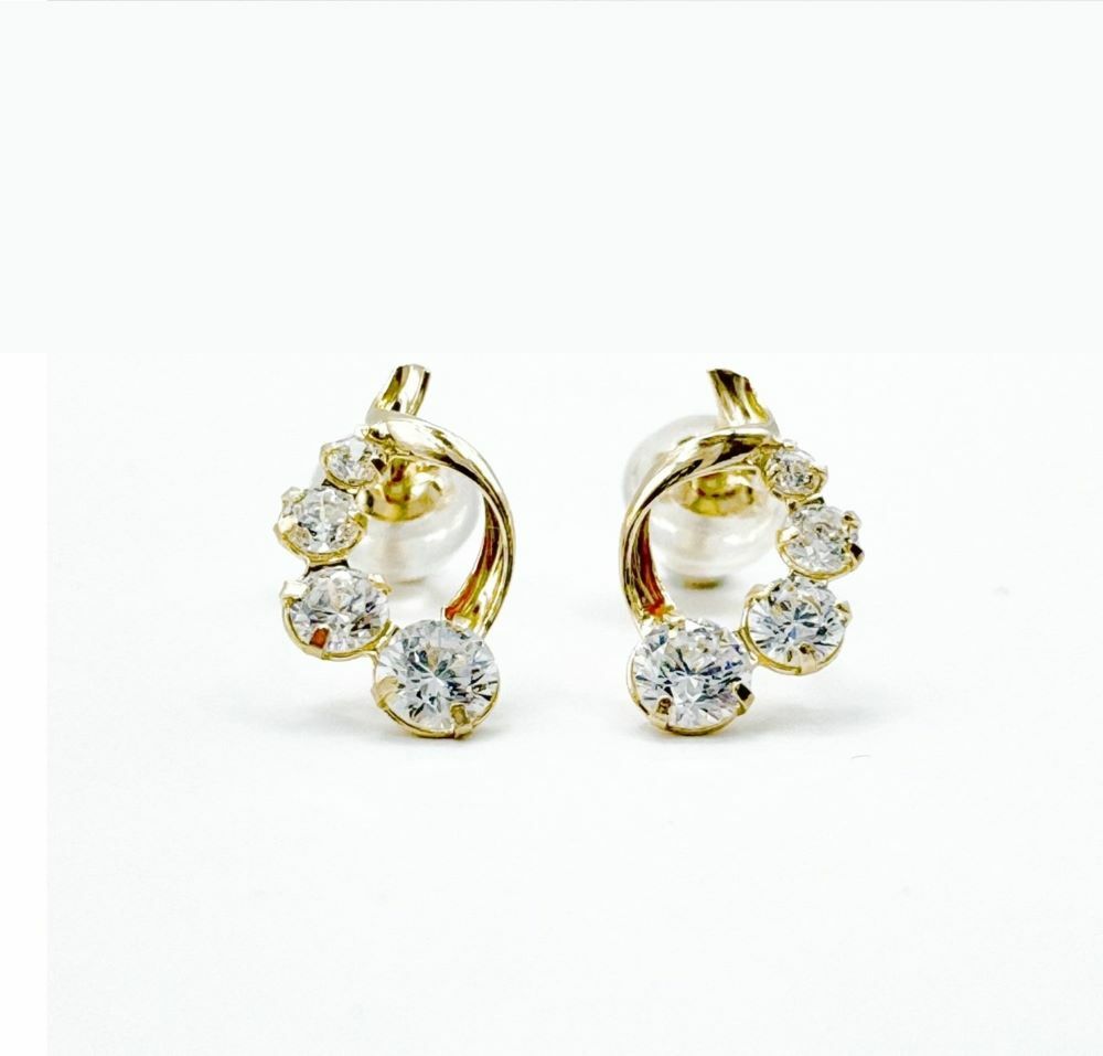 【me.luxe】K10閃耀鋯石耳環