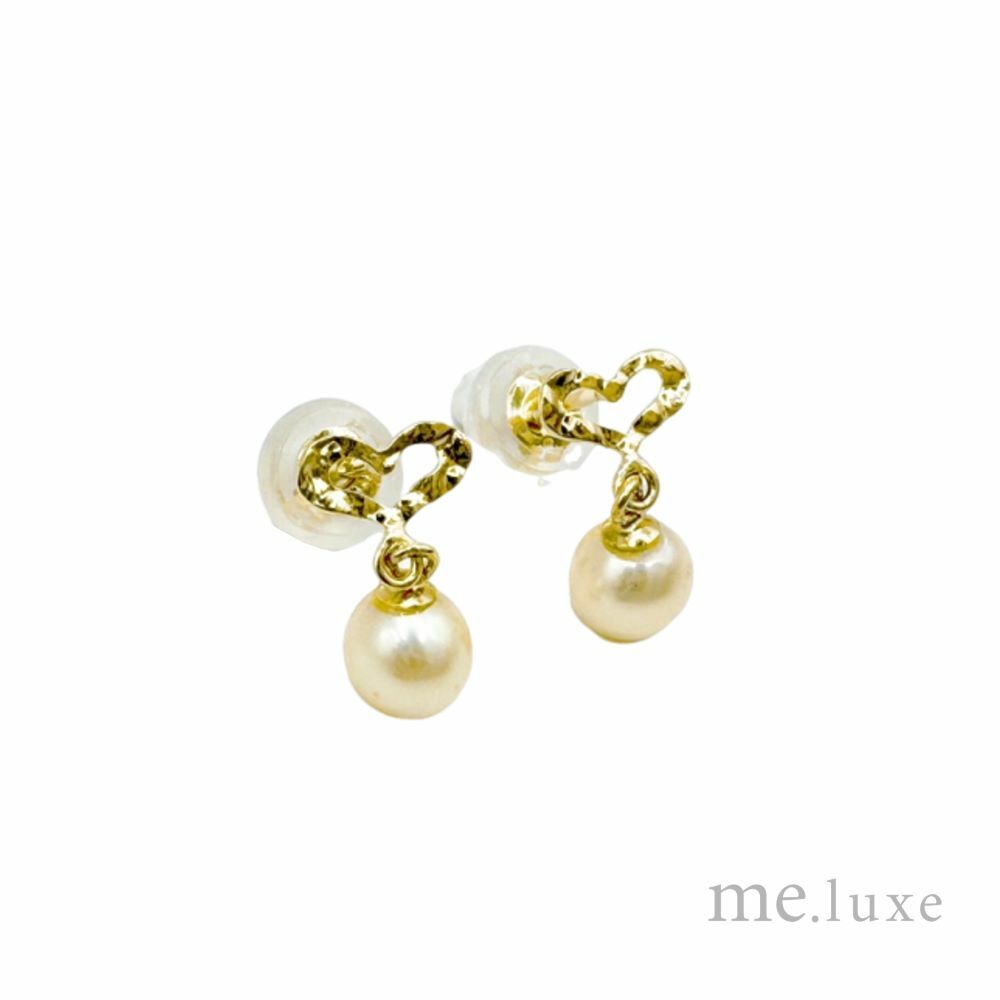 【me.luxe】K10愛心珍珠耳環