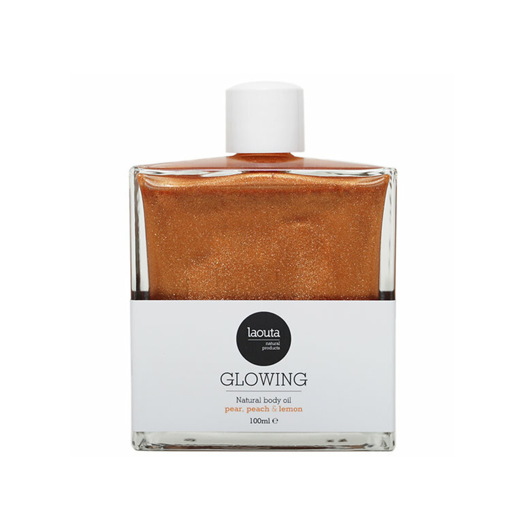 Laouta 流金閃粉光澤美體油 | 水蜜桃. 梨子. 檸檬