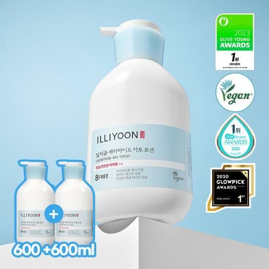ILLIYOON Ceramide Ato Lotion 600ml [Olive Young Double Set]