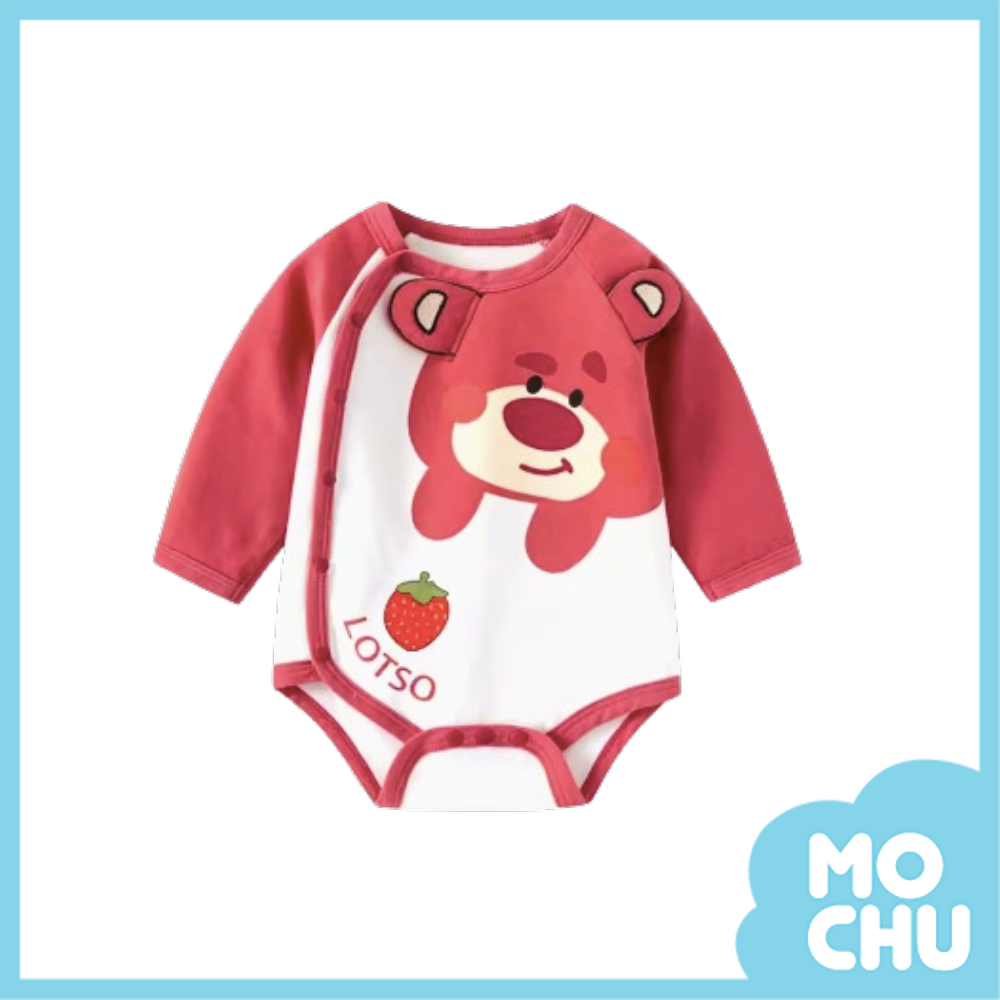 草莓小熊長袖包屁衣
