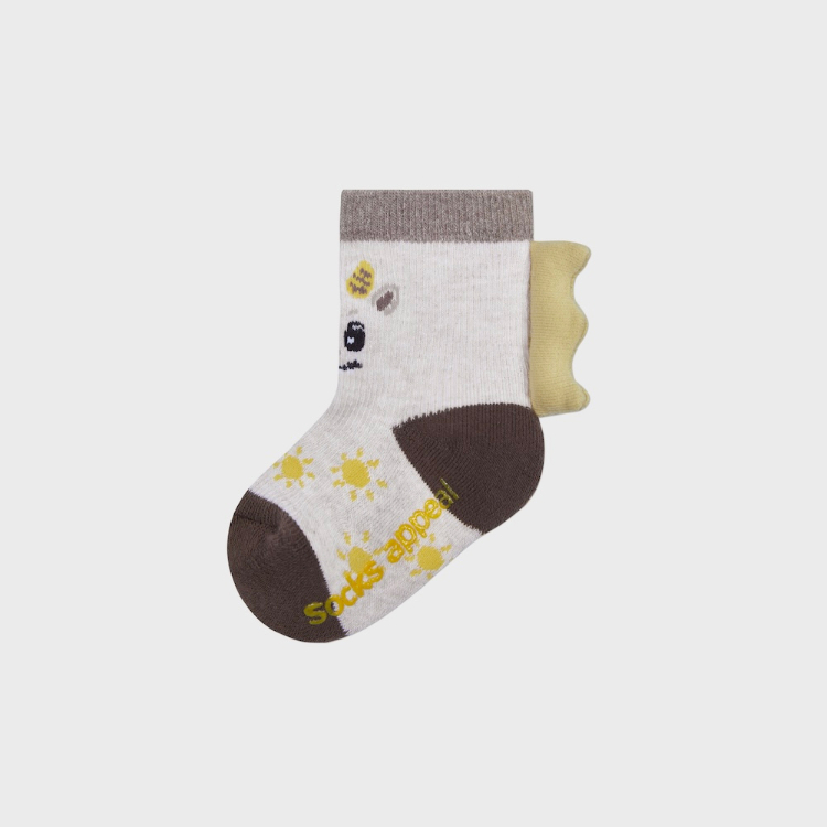韓國 socks appeal® 立體龍角寶寶襪 奶茶