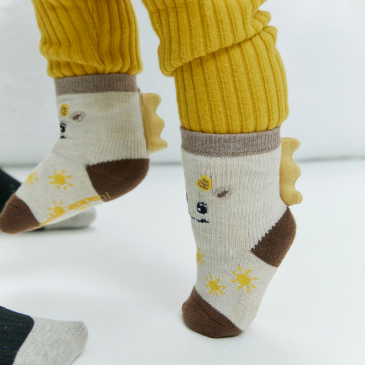 韓國 socks appeal® 立體龍角寶寶襪 奶茶
