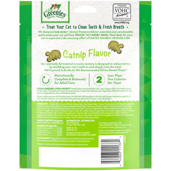 Feline Greenies Catnip Flavored Dental Treats 4.6 oz
