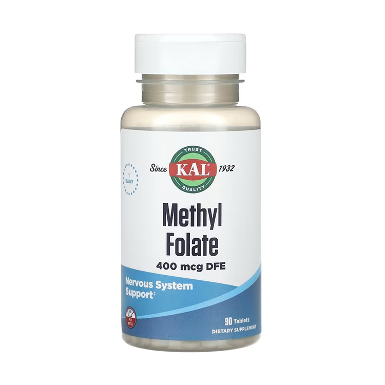 KAL, Methyl Folate, 400 mcg, 90 Tablets