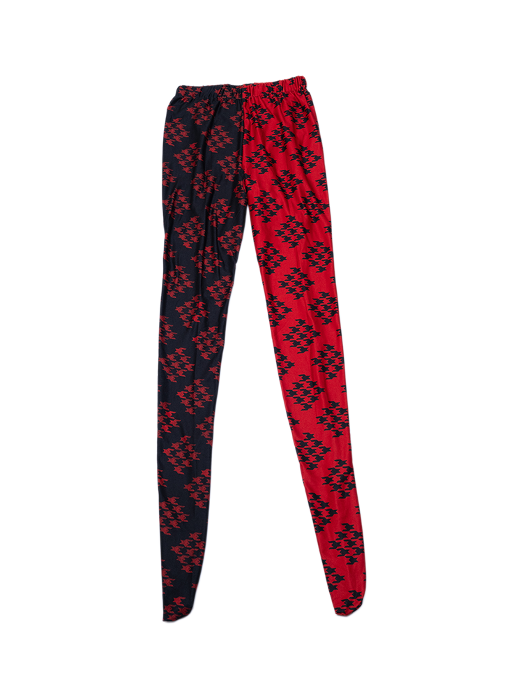 Stretch Jersey – Pied De Poule Red Tights