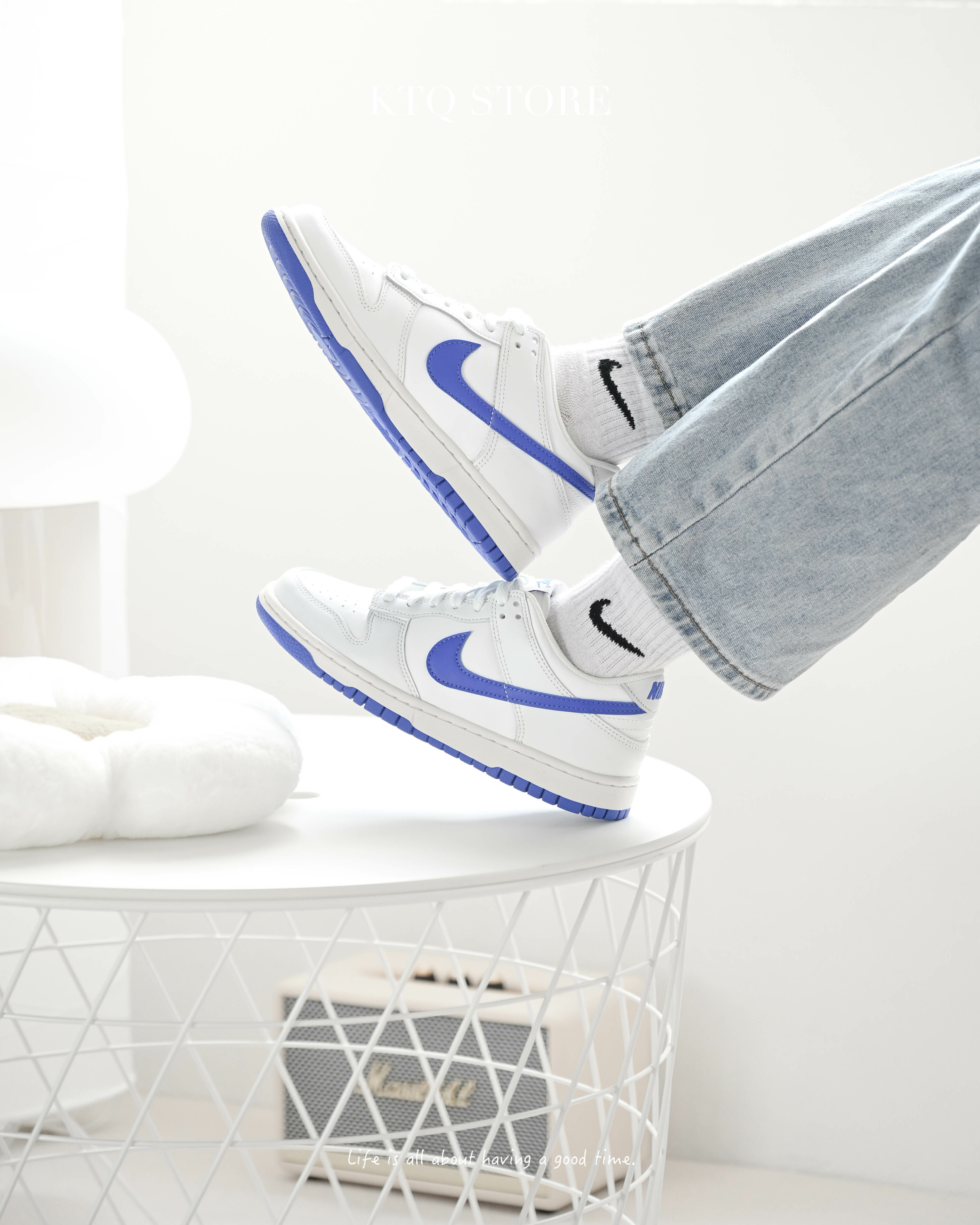 KTQ STORE ‧ Nike Dunk Low 白 藍 寶藍 奶油白  GS DH9765-105