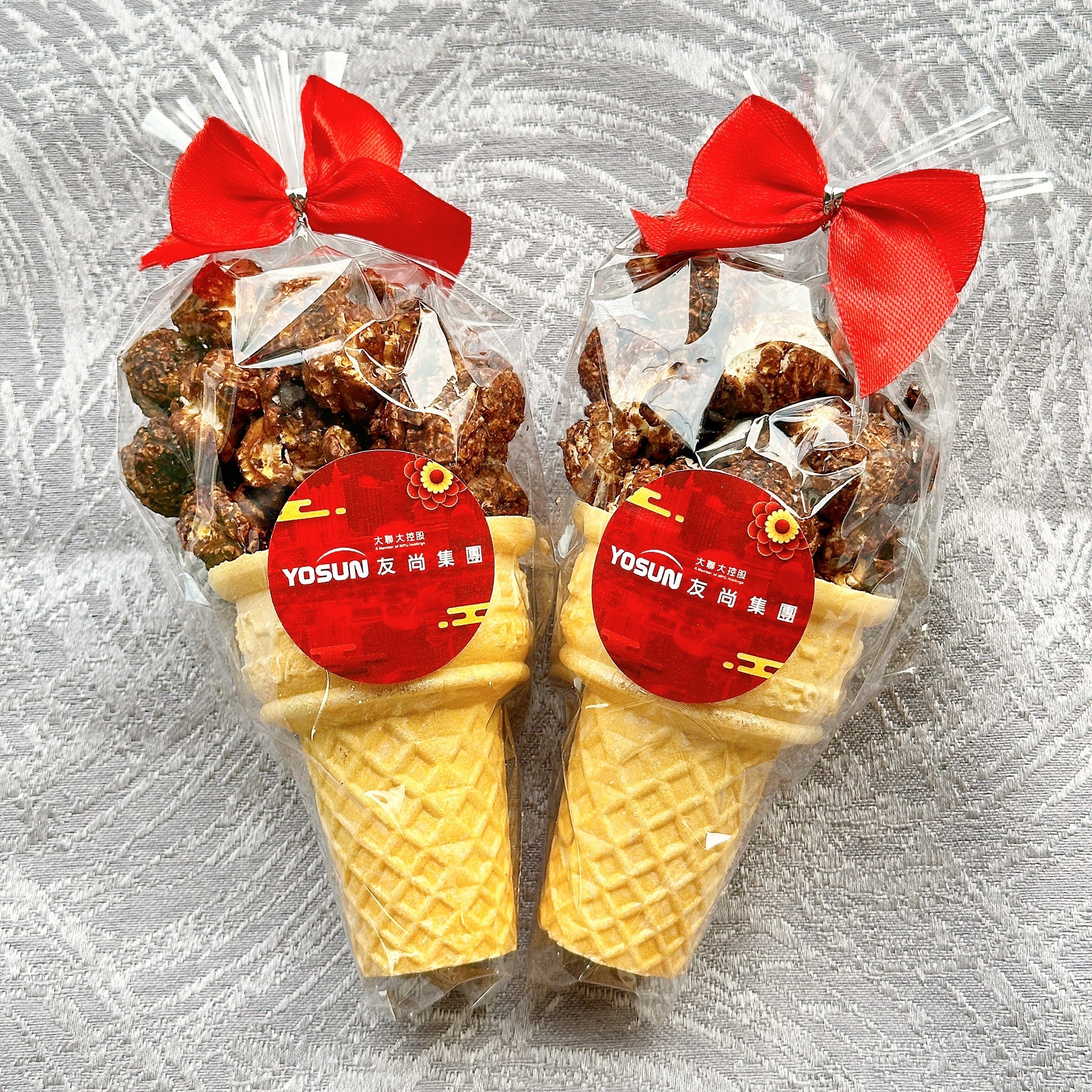 龍年開春小禮品 春來福到 小甜筒爆米花