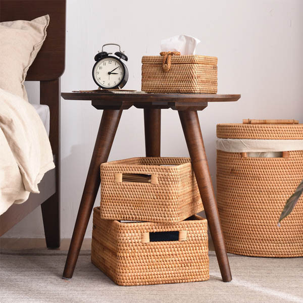 日式手作藤編紙巾盒