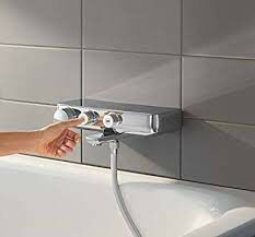 Grohe Smartcontrol ｜檯面龍頭 - 浴杆組｜雙出水含滑桿