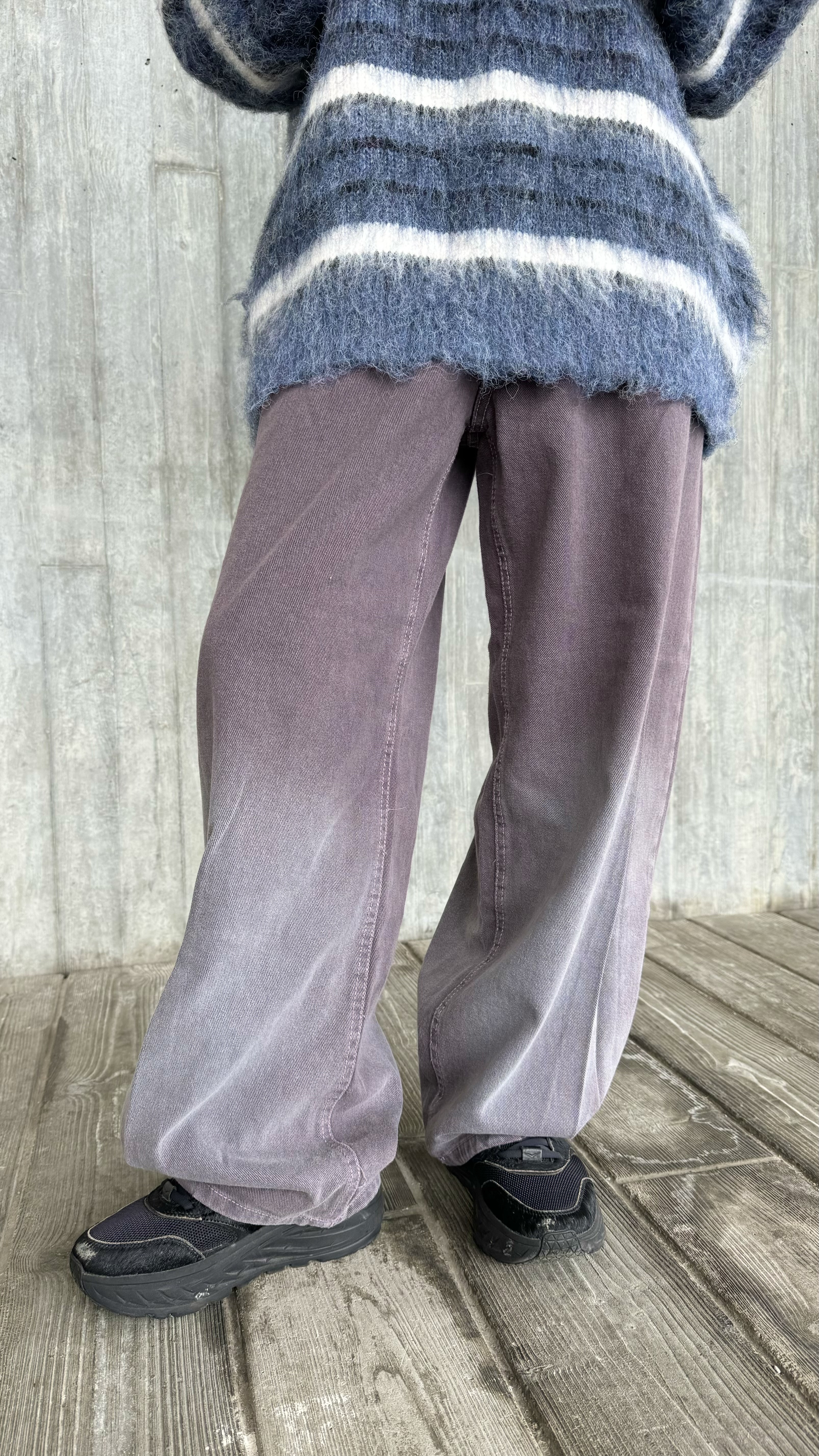 漸變色波波牛仔褲