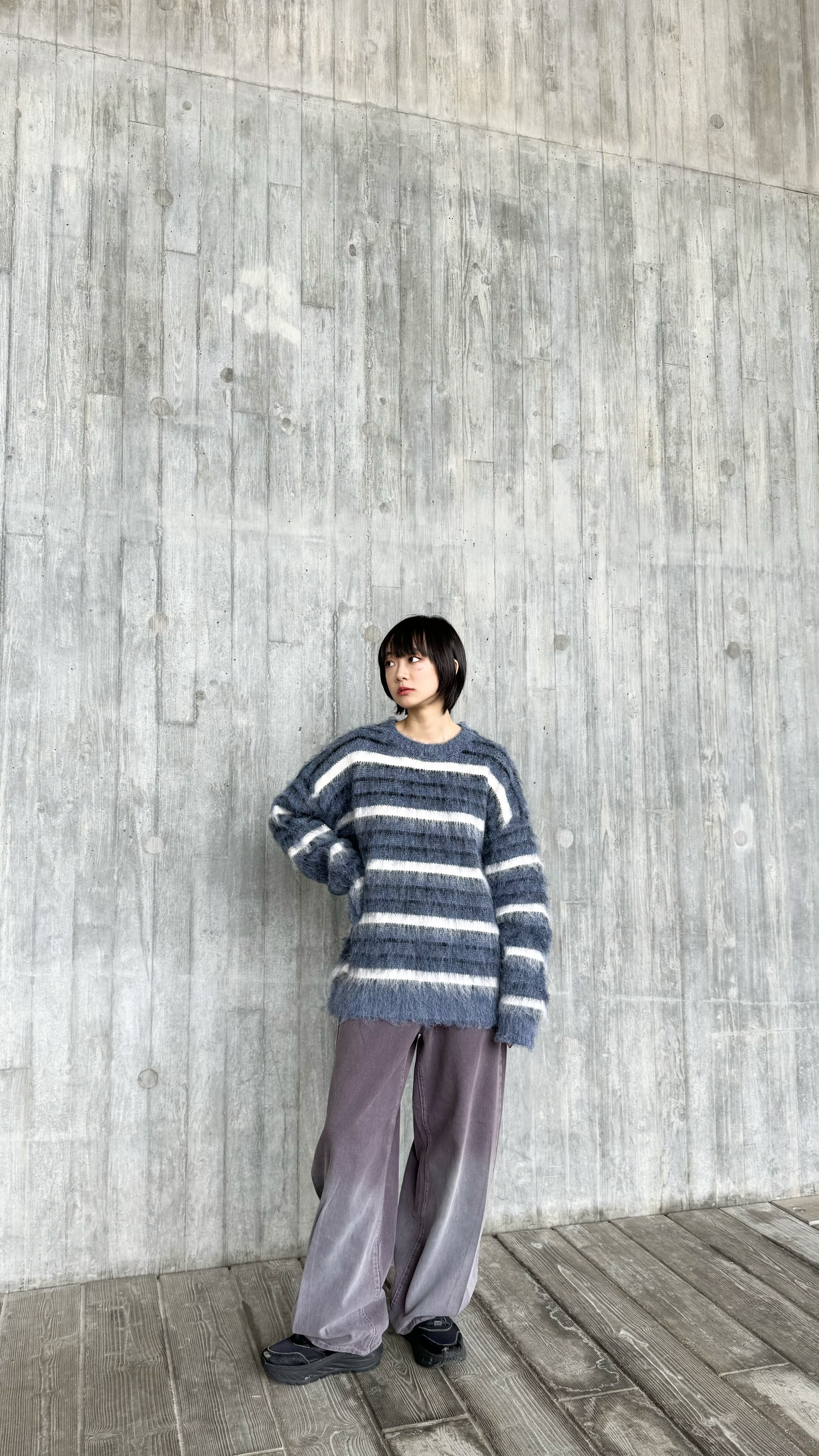 漸變色波波牛仔褲