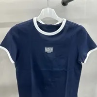 [S] MARITHE W CLASSIC LOGO RINGER TEE,NAVY, 1MG23STS109NVY (SMR41)