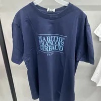 [S] MARITHE MOUVEMENT CLASSIC LOGO TEE,NAVY, 1MG23STS527NVY (SMR47)