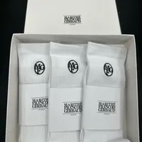 [S] MARITHE 3PACK EMBROIDERY SOCKS,WHITE, 1MG00CSO101WHTOS (SMR51)