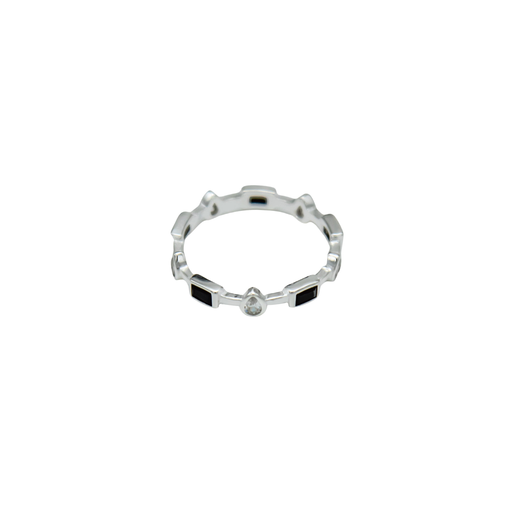 幾何水滴小鑽・純銀戒指(LRS10256)