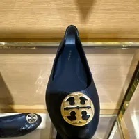 [S] TORY BURCH CHELSEA BALLET FLAT,PERFECT BLACK, 143666-001 (STB465)