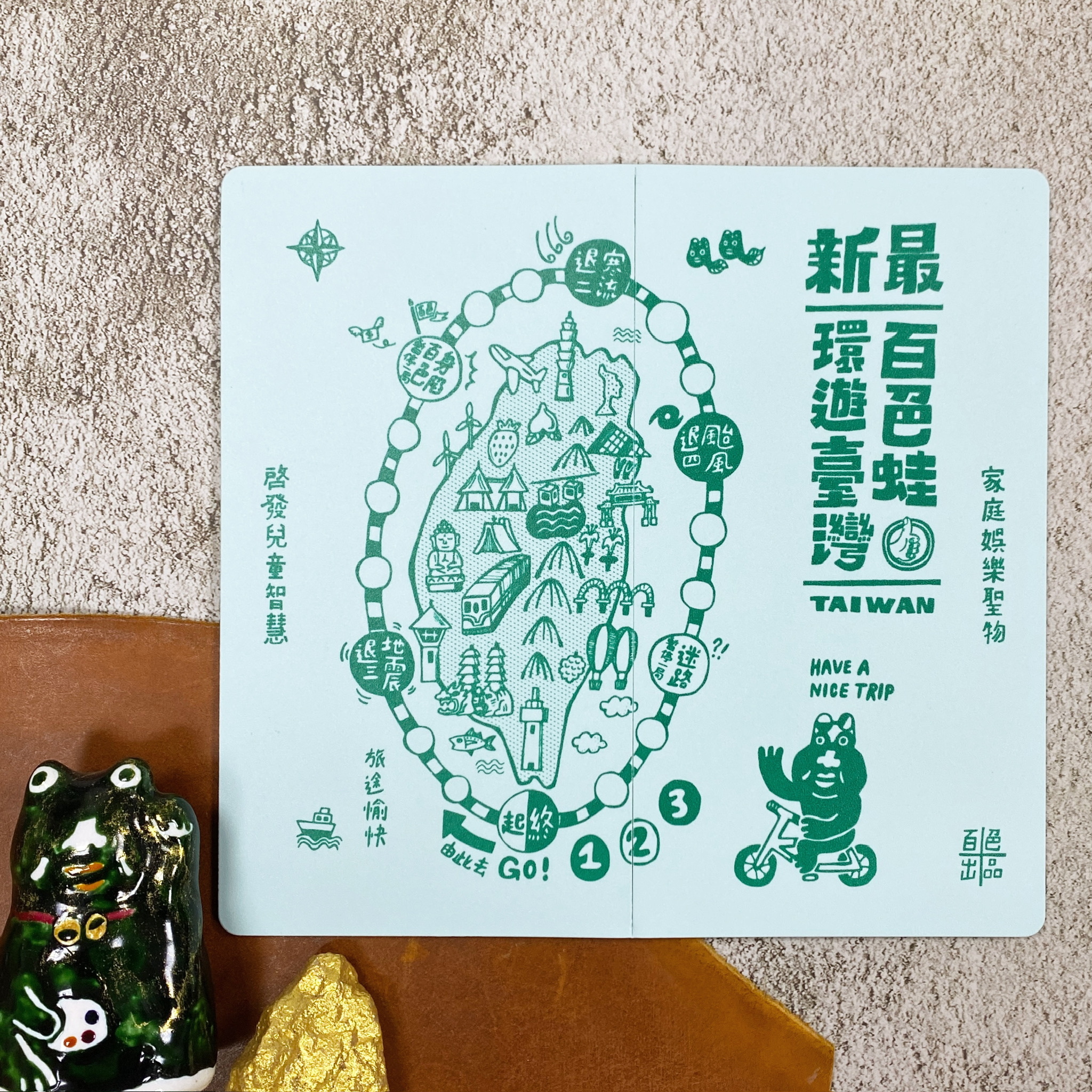 百色美術 x IMAT｜最新百色蛙環遊台灣 折疊切割墊 TN尺寸