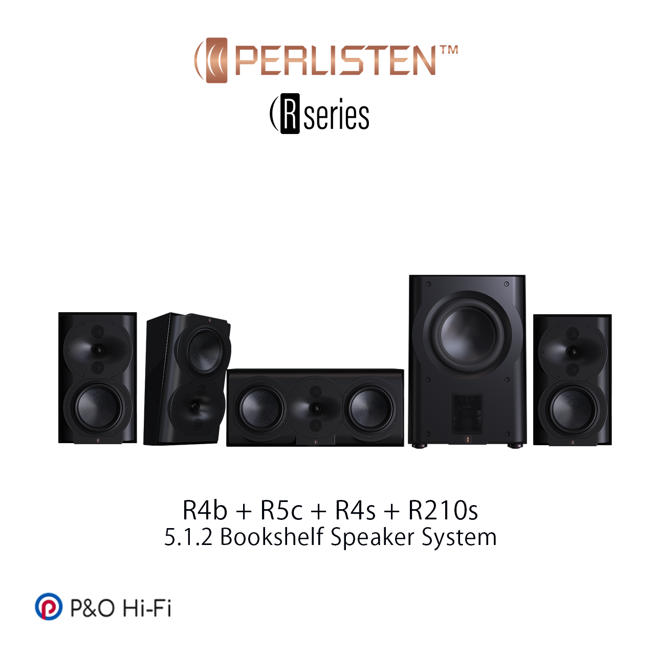 PERLISTEN 5.1.2 書架喇叭系統 (R4b+R5c+R4s+R210s)