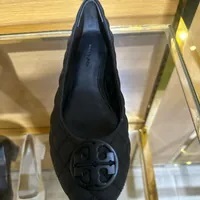[S] TORY BURCH CHELSEA QUILTED BALLET FLAT PERFECT BLACK, 147084-004 (STB470)