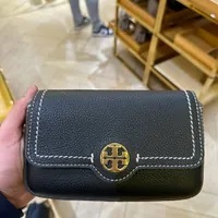 [S] TORY BURCH FELIX MINI FLAP SHOULDER BAG,BLACK, 144020-001 (STB472)