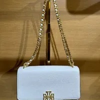 [S] TORY BURCH BRITTEN MEDIUM ADJUSTABLE SHOULDER BAG,NEW CREAM, 138724-122 (STB479)