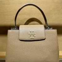 [S] TORY BURCH BRITTEN SMALL SATCHEL,TIRAMISU, 140972-221 (STB484)