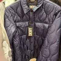 [S] DKNY ROUND QUILTED SHIRT JACKET,NAVY, DX3OP928-NVY (SD816)