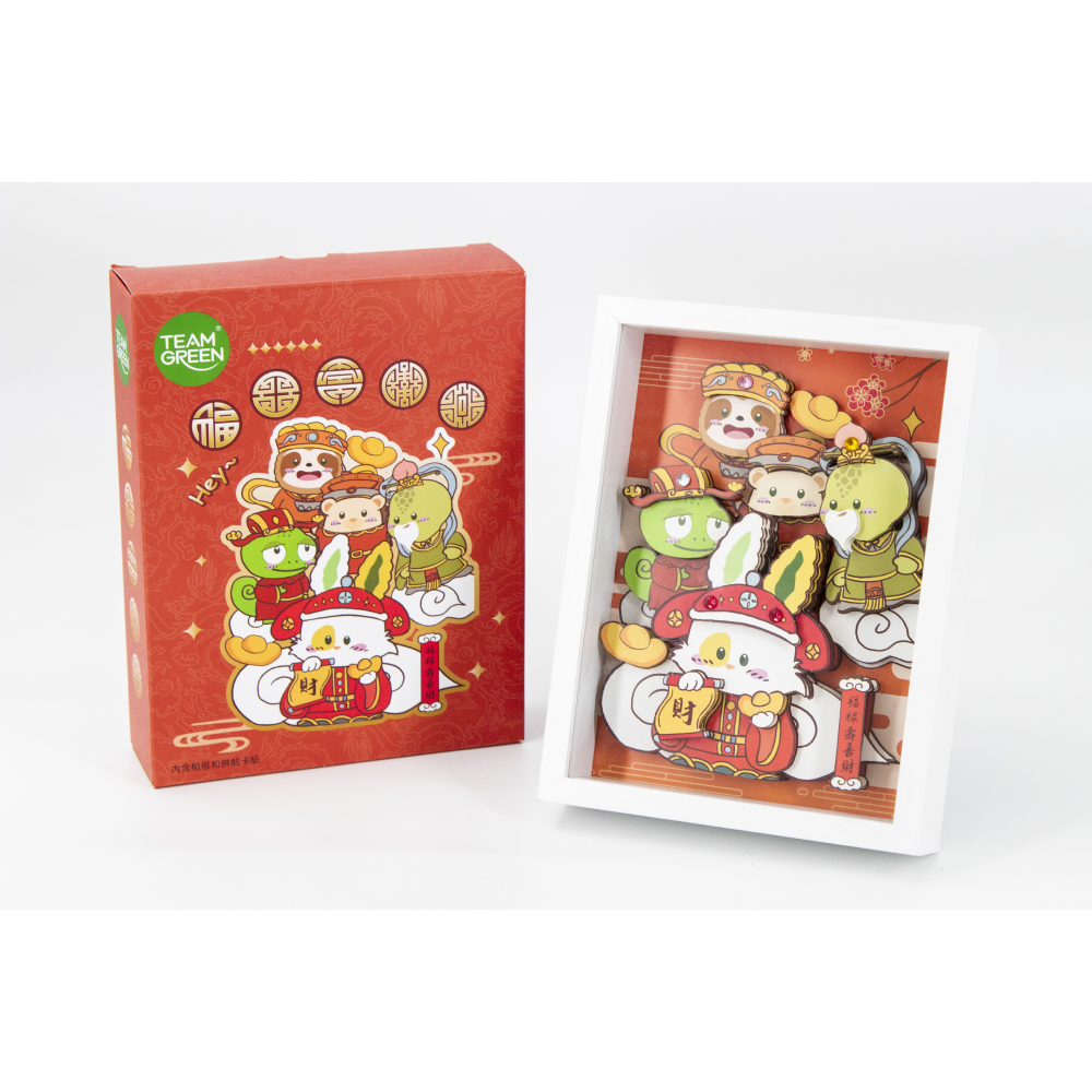 New Year's handmade stickers-Fu Lu Shou Xi Cai