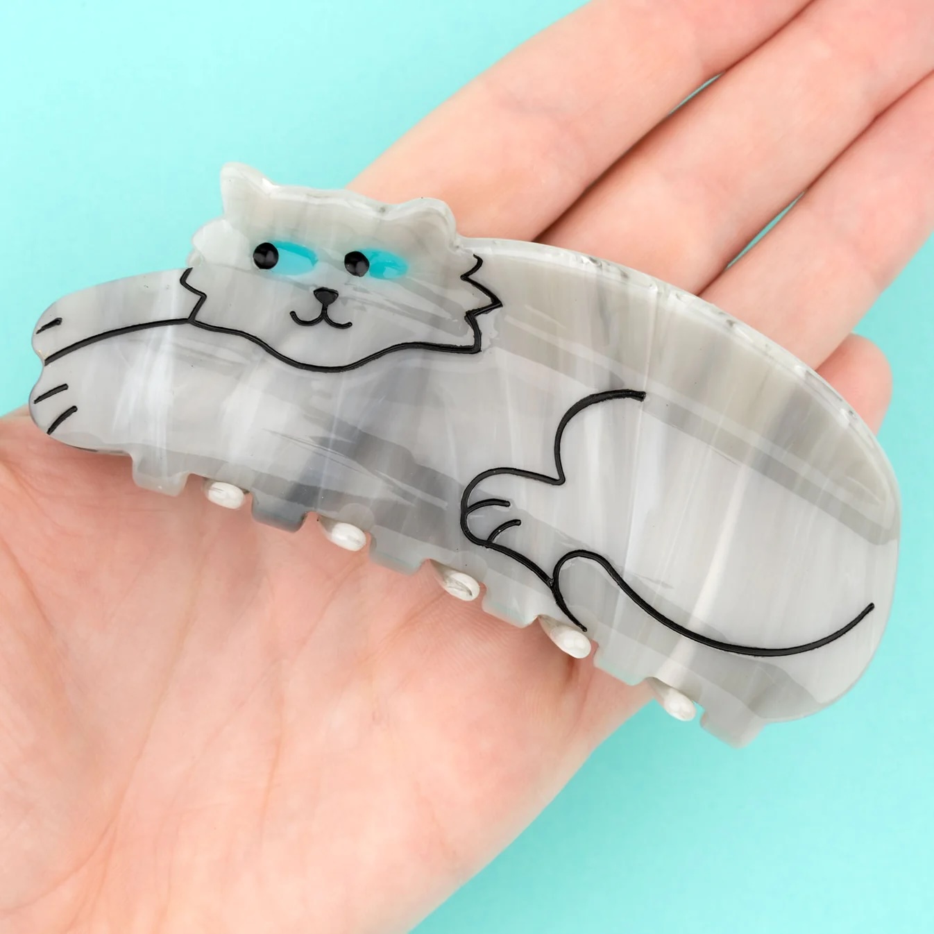 GREY CAT HAIR CLAW｜Coucou Suzette