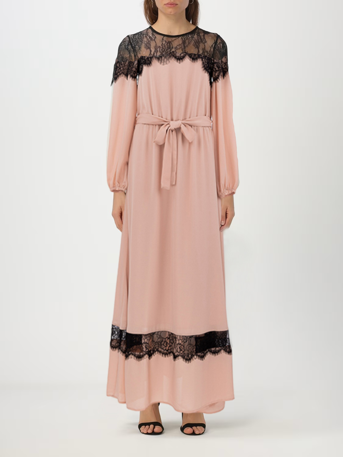 TWINSET 拚蕾絲長洋裝